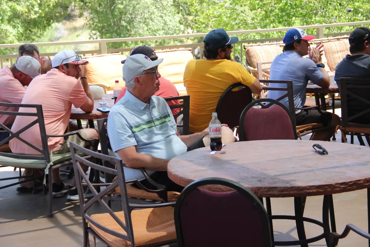 Golfers gather for lunch and awards following the Live United Golf Classic tournament